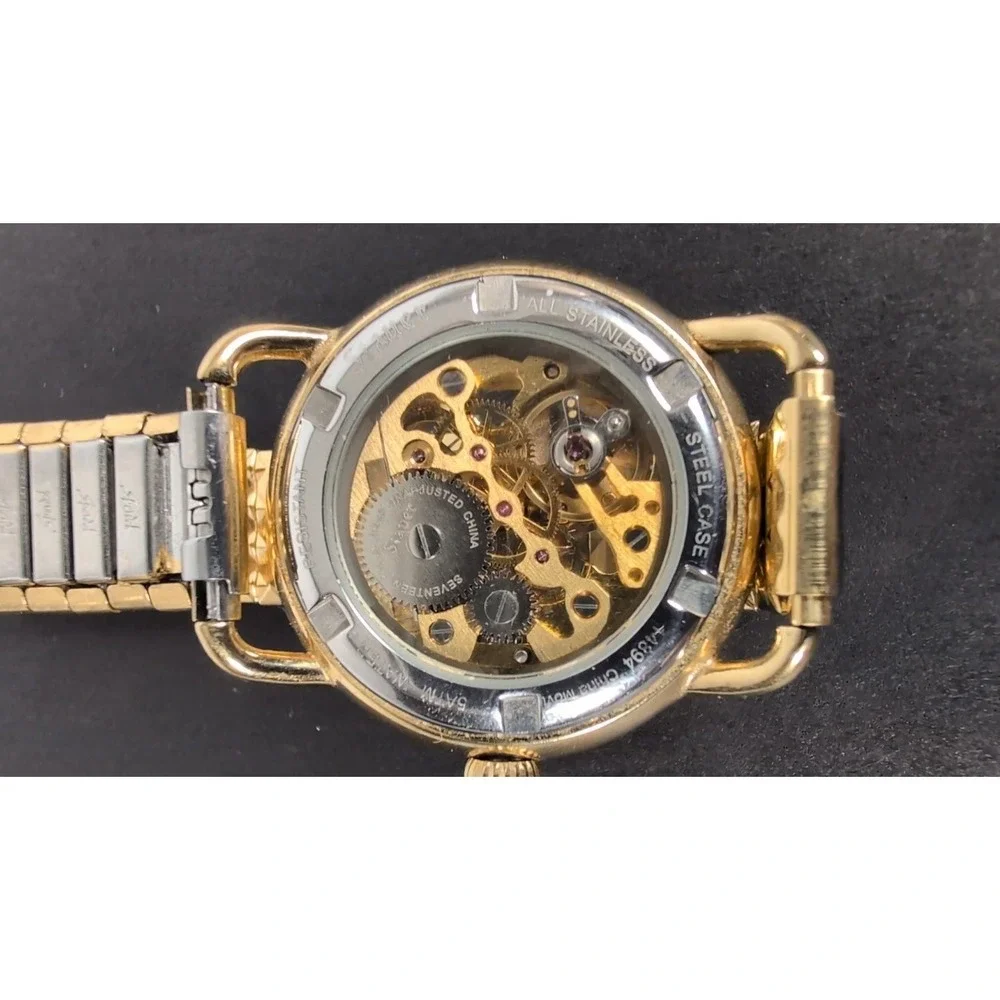 Stauer 1779 Skeleton Ladies Watch - Manual Wind - Model 14894 - 2 Bands